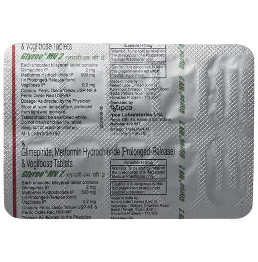 glyree mv 2mg tablet 10's